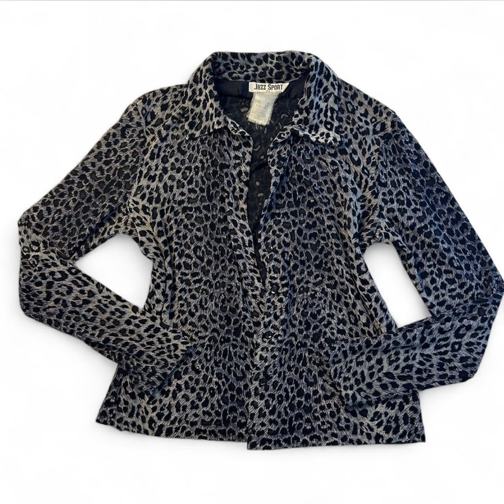 Women's Vintage, Made in the USA Leopard / Cheetah Print Button Up